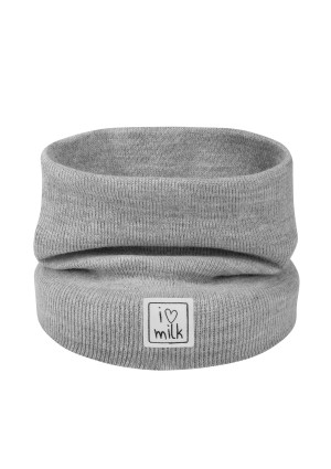 Dzianinowy komin dziecięcy Grey Melange