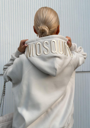 Mesh - Bluza kangurka oversize Coconut