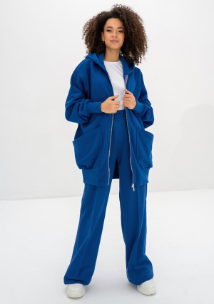 Amala - Oversizowa bluza rozpinana z kapturem Cobalt Blue