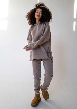 Simply - Spodnie dresowe Simply Taupe