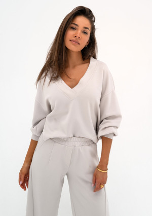 Ollie - Bluza z dzianiny soft Coconut