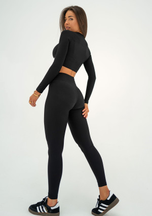 Hi Pure - Legginsy prążkowane Black