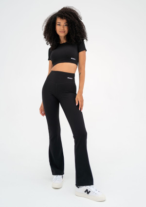 Chance - Legginsy prążkowane Black