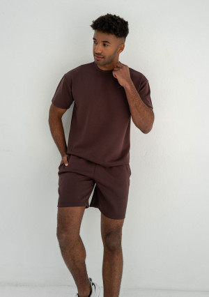Boyd - Męska koszulka z dzianiny soft Brown