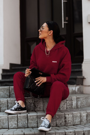 Pure - Bluza z kapturem Deep Cherry