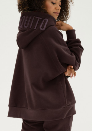 Mesh - Bluza kangurka oversize Dark Chocolate