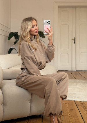 Glide - Rozpinana bluza na stójce Latte