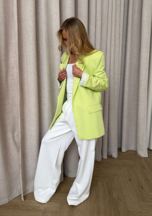 Zura - Marynarka damska oversize Limonkowa
