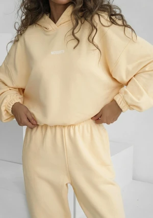 Icon - Bluza z kapturem i ściągaczem Pale Banana