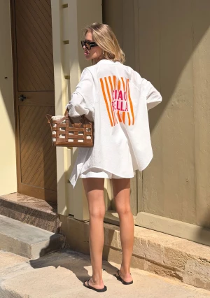Sano - Letnia bawełniana koszula oversize ,,Ciao Bella"