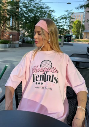 Ace - Koszulka oversize "Tennis Club" Różowa