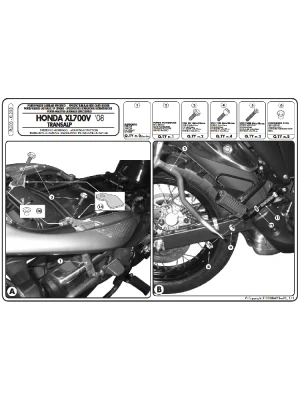 Stelaż kufrów bocznych Monokey Kappa Honda XL 700V Transalp (08-13)