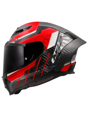 Kask integralny LS2 FF807 Dragon Trax czarno-czerwony