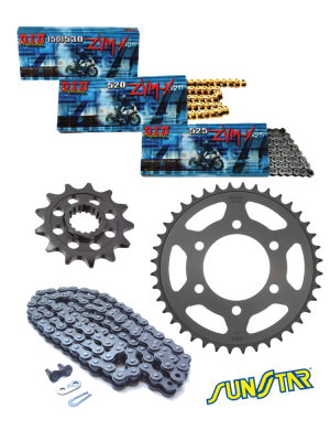BMW G 650GS /G 650GS SERTAO/F 650GS/ST/GS DAKAR zestaw napędowy DID520 ZVMX SUPER - STREET ( X-ring hiper-wzmocniony) zębatki SUNSTAR
