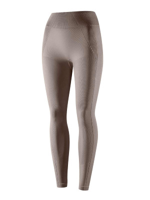 Legginsy termoaktywne damskie Brubeck Casual z wysokim stanem beżowe