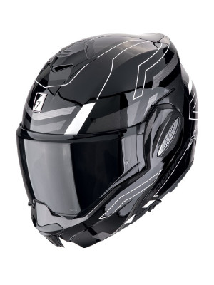Kask szczękowy Scorpion Exo-Tech Evo Conquer czarno-biały
