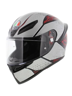 Kask integralny AGV K1 S Speedarmor czarno-szaro-czerwony matowy
