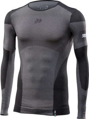 Koszulka termoaktywna z długim rękawem SIXS Breezy Touch V2 czarno-szara unisex