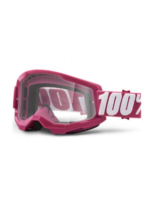 Gogle motocyklowe dziecięce 100% Strata 2 z przezroczystą szybką purpurowe