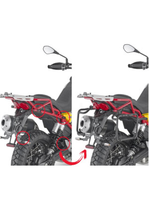 Stelaż kufrów bocznych Monokey GIVI PL One-Fit Moto Guzzi V85 TT (19-23)