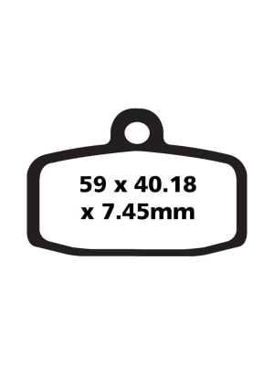 Klocki hamulcowe EBC FA612TT 59 x 40.18 x 7.45mm NA PRZÓD