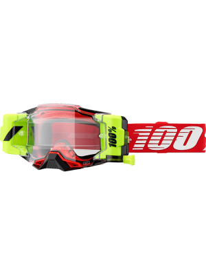 Gogle motocyklowe 100% Armega Forecast czerwono-biało-żółte