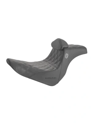 Kanapa motocyklowa dla kierowcy i pasażera z podparciem lędźwiowym Saddlemen SDC Performance Pro Series Gripper Harley Davidson FLSB/ FXLR/ S/ ST (wy