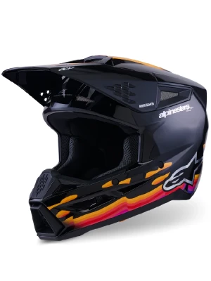 Kask enduro Alpinestars SM3 Force czarno-różowo-pomarańczowy