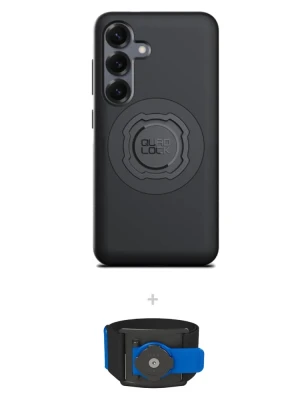 Zestaw do biegania: etui MAG na telefon Samsung Galaxy S25 (magnetyczne) oraz opaska sportowa Quad Lock