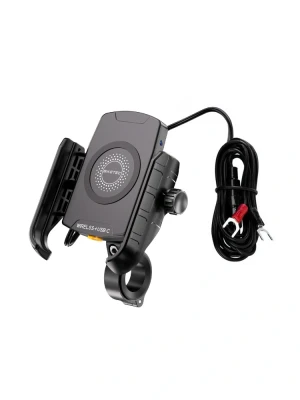 Uchwyt motocyklowy na telefon Biketec BTK08 Pro Dual z ładowarką indukcyjną i USB-C