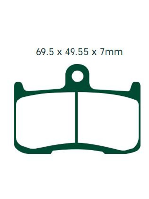 Klocki hamulcowe EBC EPFA347HH 69.5 x 49.55 x 7mm NA PRZÓD