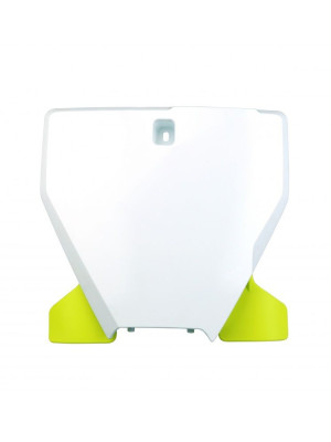 Tablica na numer startowy z poszerzeniem UFO do Husqvarna TC 125/250, FC 250/350/450 (19-22) biała