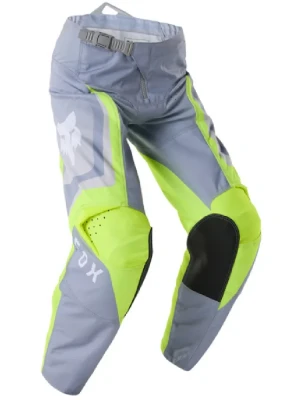 Spodnie cross dziecięce Fox 180 Frame szare-fluo