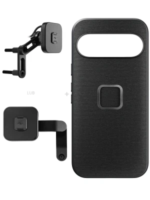 Zestaw na motocykl: etui Peak Design Mobile Everyday Fabric do smartfona Google Pixel 10/ Pro z mocowaniem motocykla