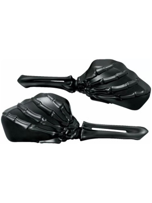 Lusterka motocyklowe Kuryakyn Skeleton Hand Harley Davidson (wybrane modele) aluminiowe czarne