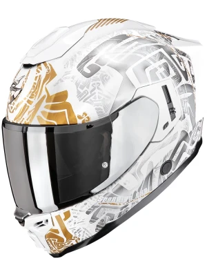 Kask integralny Scorpion EXO-1500 AIR Apus biało-szaro-złoty