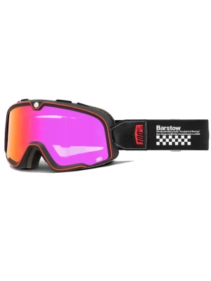 Gogle motocyklowe 100% Barstow Erban z lustrzaną szybką, czarne