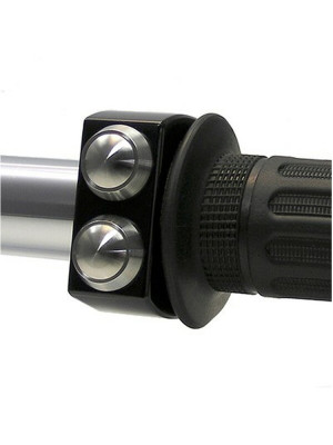 Przycisk do sterownika / kontrolera Motogadget mo-Switch Plain 3 czarno-srebrny [średnica kierownicy: 22 mm]