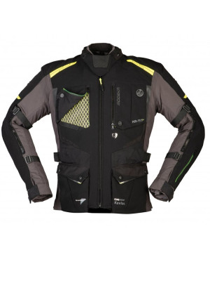Kurtka motocyklowa Modeka Talismen czarno-ciemnoszaro-neonowa