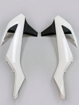 Osłony chłodnicy UFO do KTM SX / EXC / SX-F / EXC-F (16-19) biało-czarne