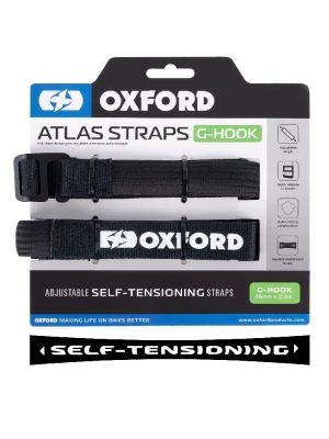 Pasy mocujące bagaż Oxford Atlas G-Hook czarny [26mm x 2m; para]