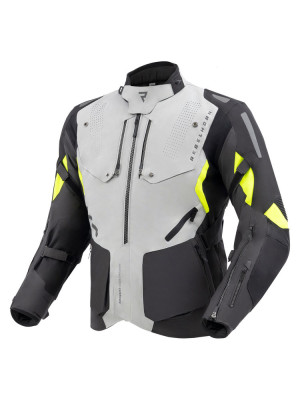 Kurtka motocyklowa tekstylna Rebelhorn Hiker IV czarno-szaro-żółta