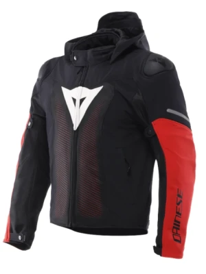 Kurtka motocyklowa tekstylna Dainese Super Sprint Air Tex czarno-biało-czerwona