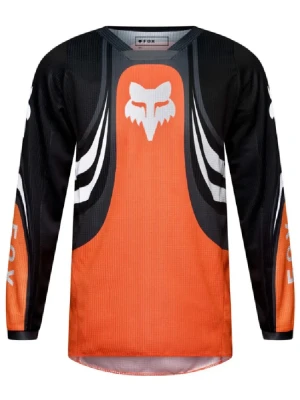 Bluza enduro dziecięca Fox 180 Draft czarno-pomarańczowa