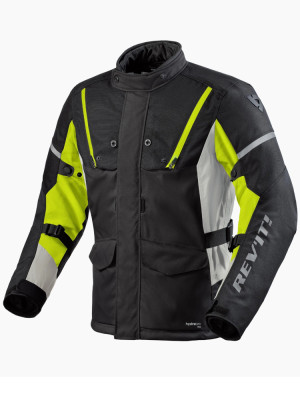 Kurtka motocyklowa tekstylna REV’IT! Horizon 3 H2O czarno-fluo żółta