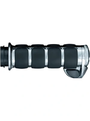 Nakładki manetek z podpórką Throttle Boss Kuryakyn ISO Harley Davidson (08-24) (wybrane modele) srebrno-czarne