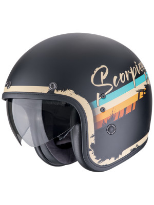 Kask otwarty Scorpion Belfast Evo Adonis czarno-beżowy matowy