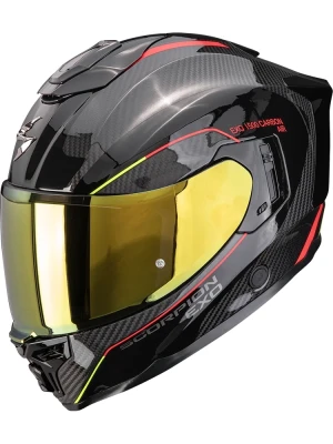 Kask integralny Scorpion EXO-1500 CARBON AIR Mundi czarno-czerwono-żółty