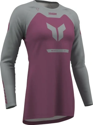 Bluza enduro damska Thor Ridemode fioletowo-szara
