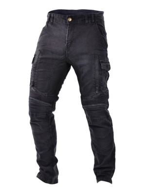 Jeansy motocyklowe TRILOBITE Acid Scrambler czarne